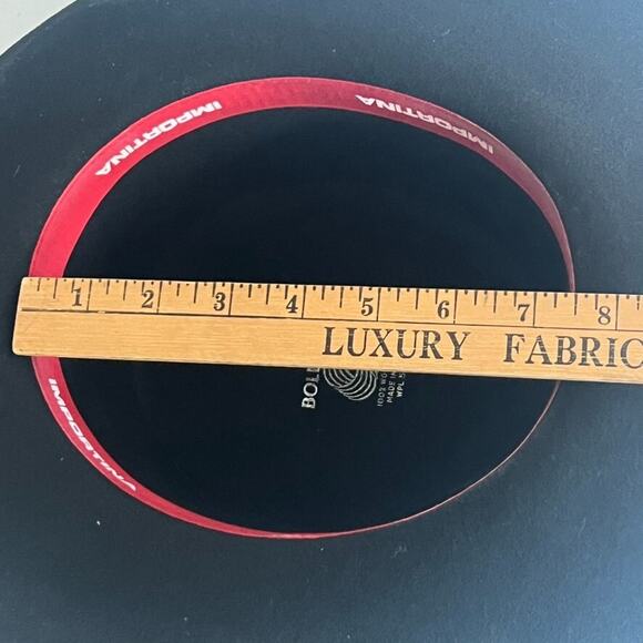 IMPORTINA Dollman Hat Womens Black Roll Up Edge Wool Leather Feathers Trim Vtg - Picture 4 of 13